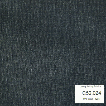 [ Hết hàng ] C52.024 Kevinlli V3 - Vải Suit 50% Wool - Xám Đen Trơn